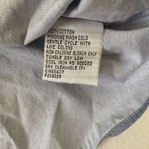 Men Connor Short‎ Sleeve Button Down Geometric Diamond Print Size 2XL Slim - Picture 4 of 8